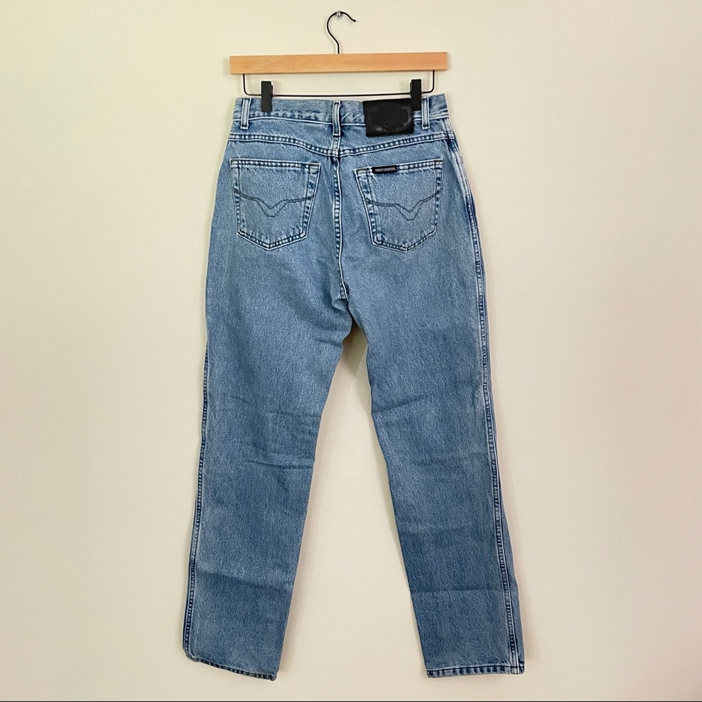Vintage Harley Davison high rise straight leg jeans 90s Y2k motorcycle 8 long